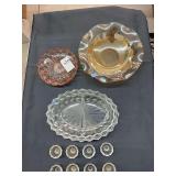 3 glass bowls and 8 very small bowls