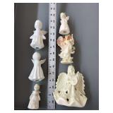 8 small angel statues.