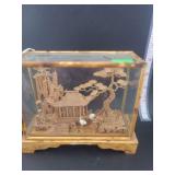 lot contains a  traditional form of folk art from Fuzhou, China. These intricate three-dimensional scenes are crafted from cork bark, which is carefully carved and glued together to depict landscapes 