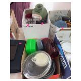 2 boxes of household items vases, mixed dishes