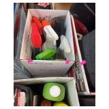 2 boxes of miscellaneous cleaning supplies