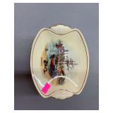 vintage Royal Doulton quatrefoil dish from the 'Famous Ships' or 'Home Waters'