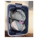 Tote with water rafting tubes