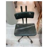 Vintage metal rolling chair