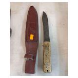 Homemade knife with sheath