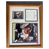 Ed McCaffrey photo set, framed