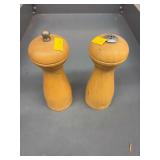 vintage wooden salt and pepper mills