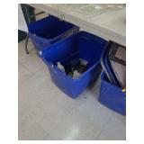 lot contains 3 blue totes with various automotive items