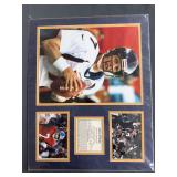 John Elway matted 3-image set with stat card