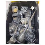 lot contains a large tub of decorative lights, mostly solar.