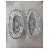 4 various glass serving dishes