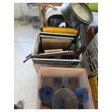 Electric bug zapper wooden picture frames, clock, misc decor.