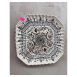 Depression glass serving bowl and plate