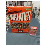 Wheaties box with Super Bowl 32 Broncos, and mini Wheaties box with John Elway
