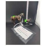 lot contains 2 small copper horse figurines