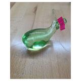 Glass whale paper weight