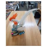 Rooster glass decor.