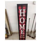 Home for the holidays sign