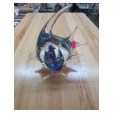 Glass clown fish decor