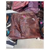 Leather like mini backpack