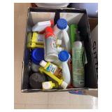 Box of miscellaneous cleaning chemicals