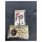John Elway Hall of Fame pin and Terrell Davis playoff pin