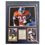 Terrell Davis matted 3- image set with stats card