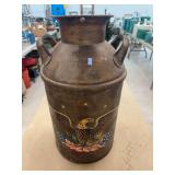 Painted milk can