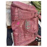 Xoxo red leather like handbag