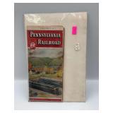 vintage Pennsylvania Railroad (PRR) timetable brochure