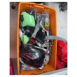 Orange tote of Halloween decor