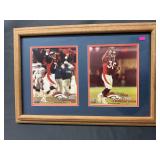 John Elway and Terrell Davis images, matted in a frame