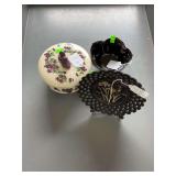 3 glass decor peices.