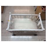 Large baby doll rolling crib