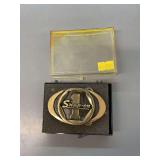 Brass snap on tools belt buckle