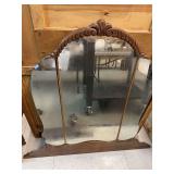 Vintage 3-piece mirror with wood frame