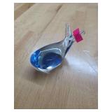 Glass whale paper weight