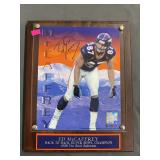 Ed McCaffrey image, on wood
