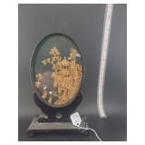 lot contains a  Chinese cork carving diorama (also known as a cork sculpture or cork painting).