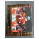 John Elway image, on wood