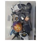 lot contains a large tote with several different pieces of decorative lighting.