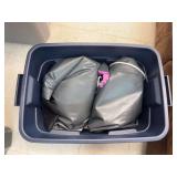 Tote with water rafting tubes