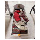 Baby doll crib with  dolls