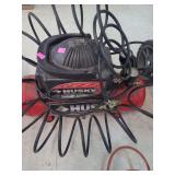 lot contains an electric Huskey 2gals 100max psi air compressor with hose