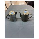 Miniature tea pot and kettle