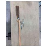 Wooden gun and two pair of scissors