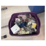 Purple tote with Christmas decor