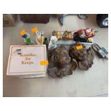 Various figures and decor