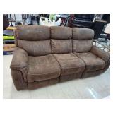 Plush Leather Electric Reclining Sofa