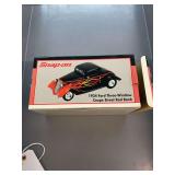 NIB Snap on 1934 ford coupe diecast bank. Approximately 1:24 scale.